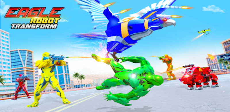 Flying Police Robot Hero Games