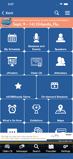 AAOMS Events Screen 2