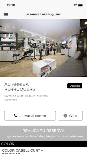 Android application Altarriba Perruquers screenshort