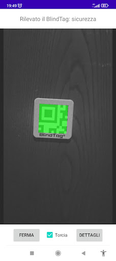 BlindTag Scanner Screen 2
