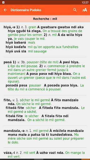 Podoko Dictionary Screen 2