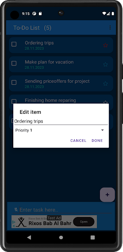 To Do List Screen 3