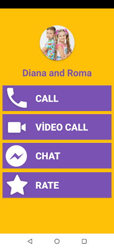 Android application Diana and Roma Fake Video Call screenshort
