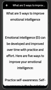 Improve Emotional Intelligence