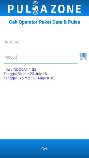 Pulsazone Cek Operator Paket D Screen 3