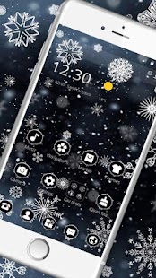 Dark Ice Glitter Snow Theme Screenshot