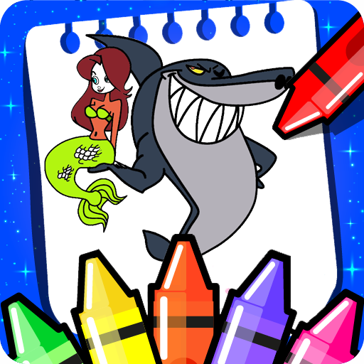 Zig and Sharko coloring game