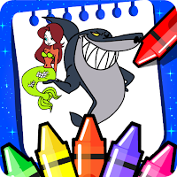 Zig and Sharko coloring cartoon game
