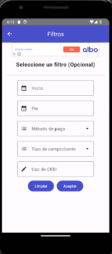 Android application Sumadora de CFDI screenshort
