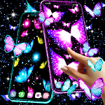 Cover Image of Скачать Неоновые бабочки светящиеся живые обои 16.0 APK