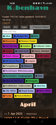 Koncerter KBH Screen 2