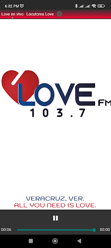 Android application LOVE FM screenshort