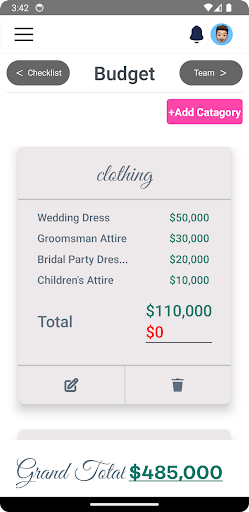Android application The Wedding Playbook screenshort