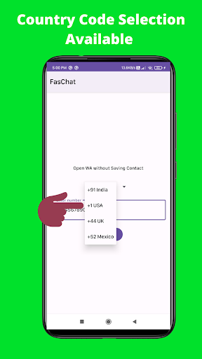 Android application WA Chat w/o Contact: FasChat screenshort