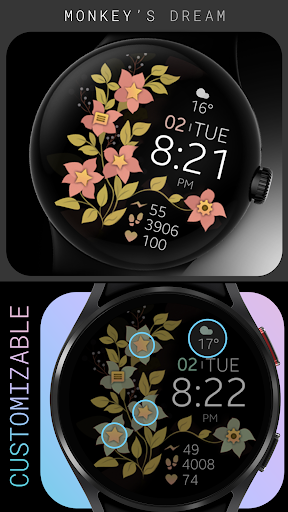 Android application Petals Digital Watch Face screenshort
