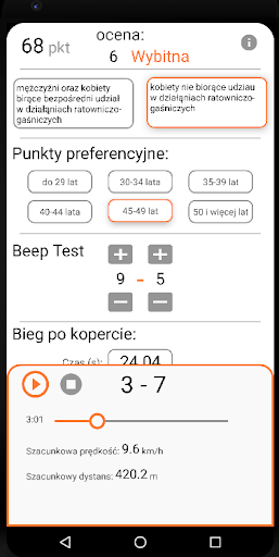 Test sprawności fizycznej PSP Screen 3
