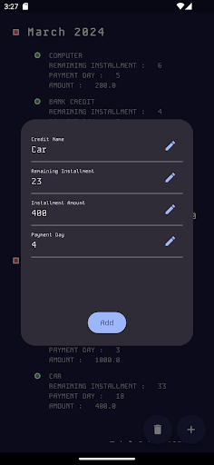 Debt and Credit Tracker Screen 3