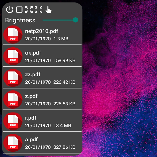 Floating PDF reader logo