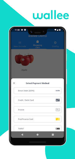 Android application Wallee Demo screenshort