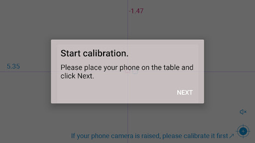 Bubble level with calibration Screen 2
