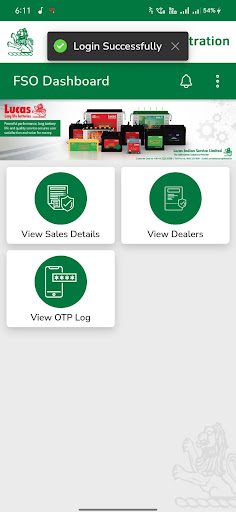 LIS Battery Sales Registration Screen 2