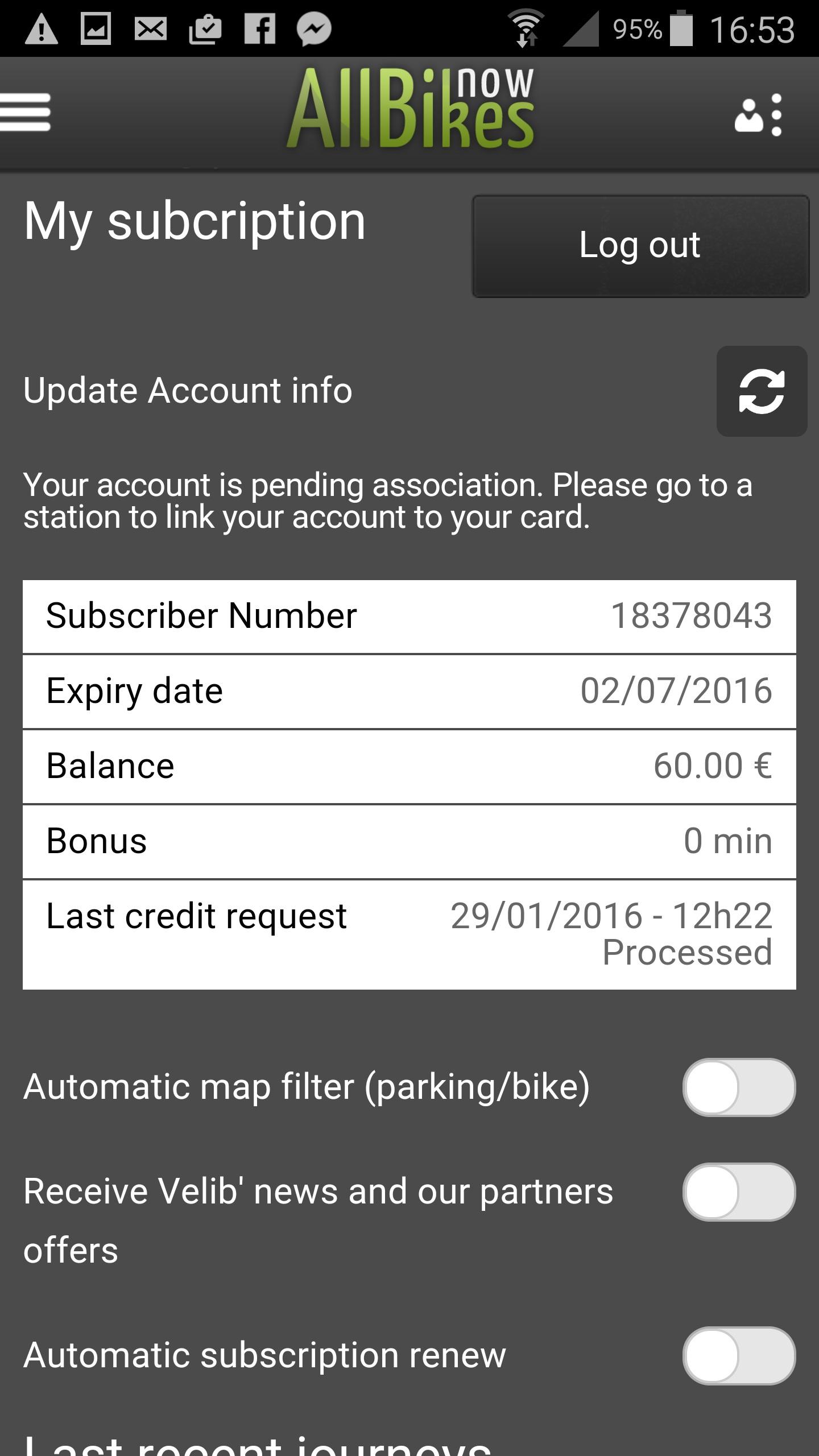 Android application AllBikesNow screenshort