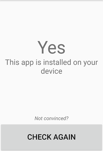 Is it Installed? Screen 3