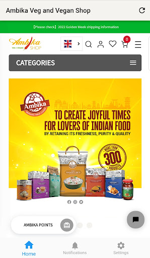 Android application Ambika Veg and Vegan Shop screenshort