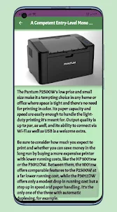 Pantum P2500 Mono laser Guide