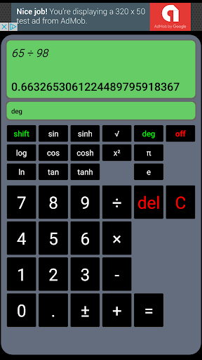 Android application Simple calculator screenshort