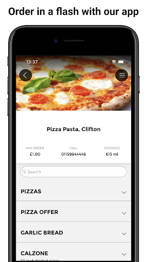 Android application Pizza Pasta, Clifton screenshort