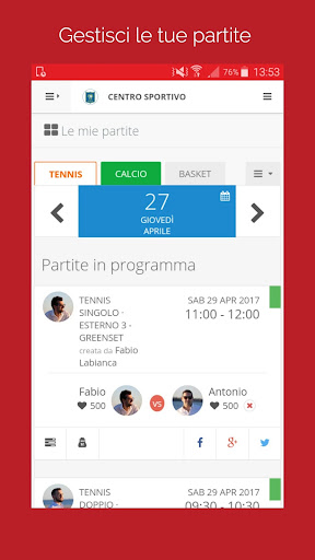 Park Tennis Genova Screen 3