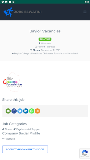 Eswatini Jobs, Swaziland Jobs Screen 3