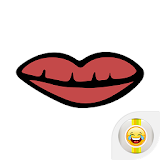 Cartoon Mouth Facial Stickers icon