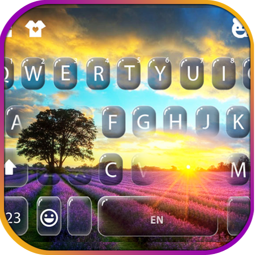 Lavender Sunset Keyboard Backg logo