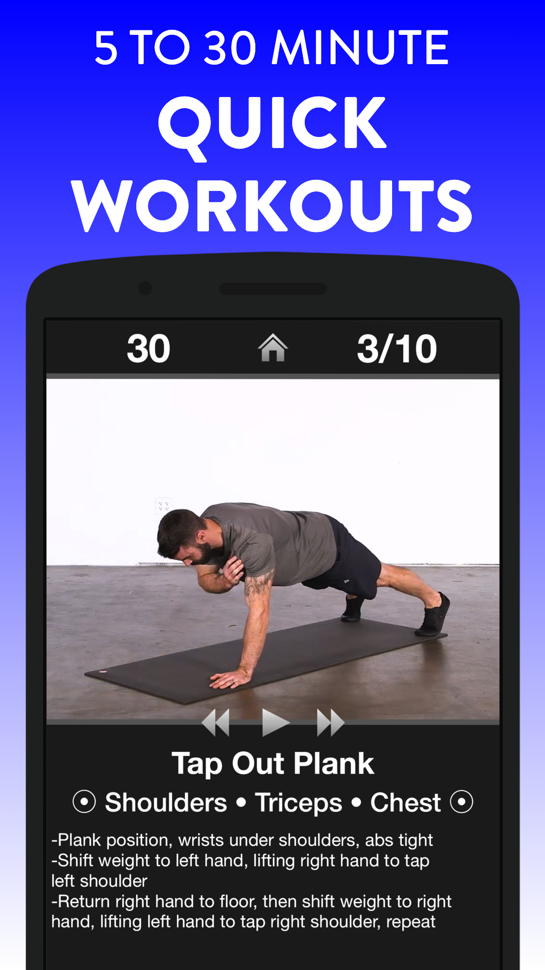 Android application Daily Workouts - Home Trainer screenshort