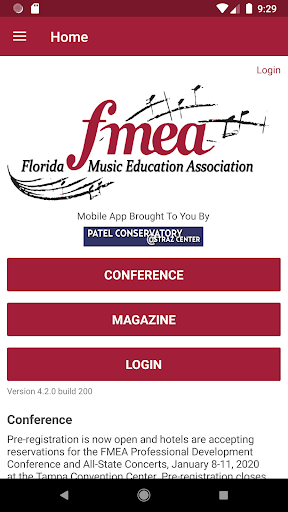 Android application FMEA Florida Music Education A screenshort