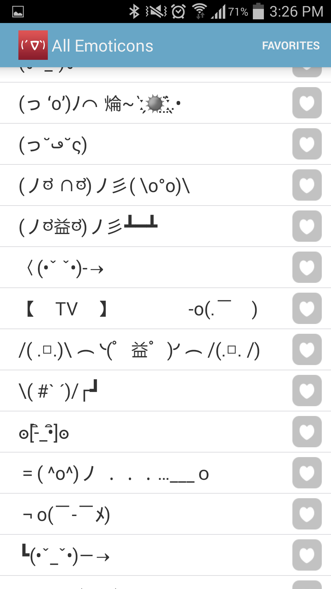 Android application Japanese Emoticons - Kaomoji screenshort