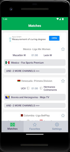 Android application FotTV - Live Football TV Guide screenshort