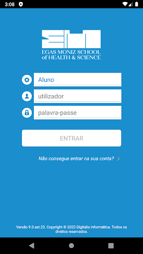 Android application Egas Moniz APP screenshort