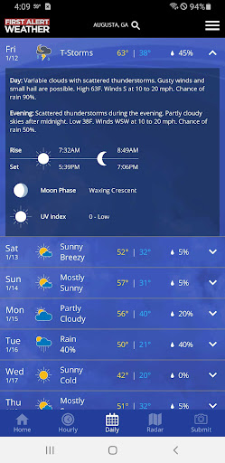 Screenshot of WRDW Weather