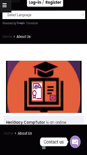 Android application HeriGacy CompTutor screenshort