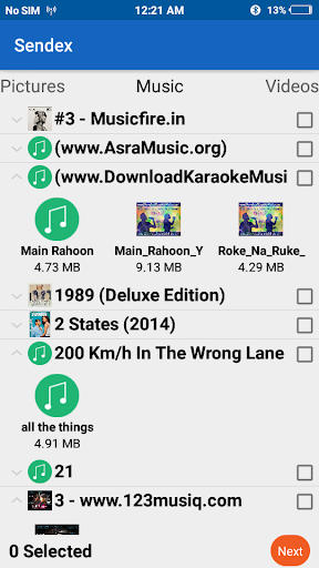 Sendex - File Sharing Screen 3