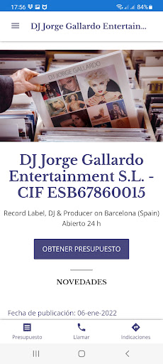 Android application DJJorgeGallardo Entertainment screenshort