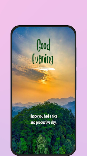 Android application good evening message screenshort