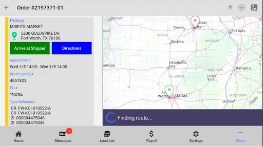 KB Mobile Driver App Screen 3