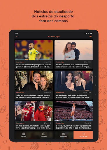 Screenshot of SAPO Desporto