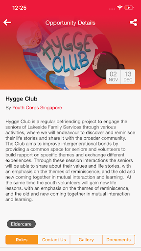 Volunteer.gov.sg Screen 3