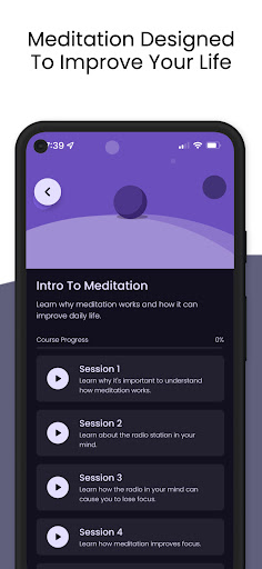 Android application Awair Meditation screenshort