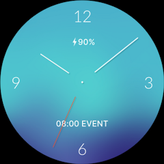 Sleek Blue Analog Watch Face